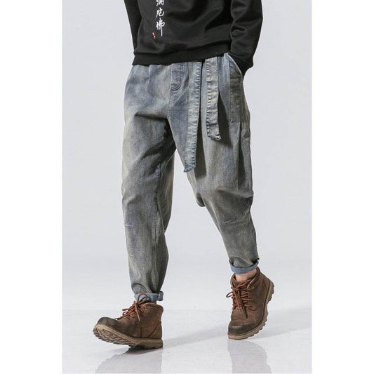 Retro Loose Denim Trousers Fashion Plus Size Men Jeans - www.Shopthatapp.com #