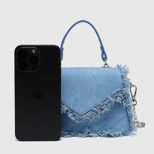 Retro Tassel Bag Denim Mini Crossbody denim bag - www.Shopthatapp.com #