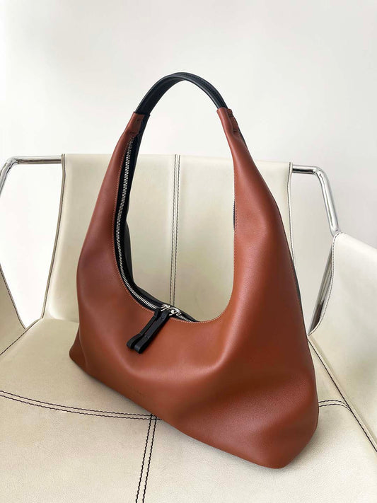 Riviera Shoulder Hobo in Cognac/Black Combo - www.Shopthatapp.com #