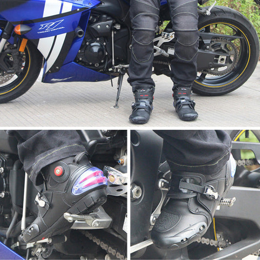 Road motorcycle riding shoes ankle boots - www.Shopthatapp.com