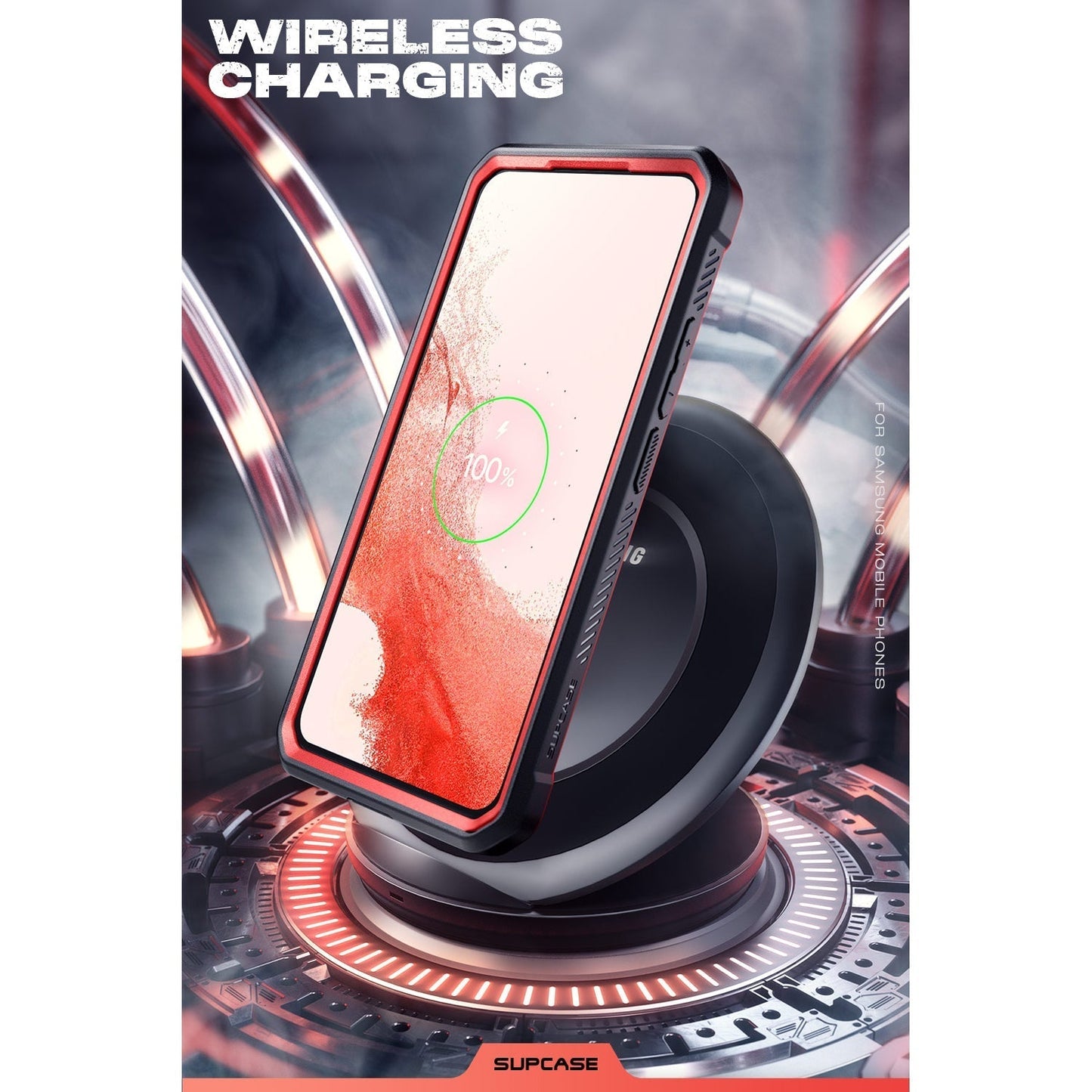 Coque robuste Unicorn Beetle PRO pour Galaxy S23 - Rouge métallisé