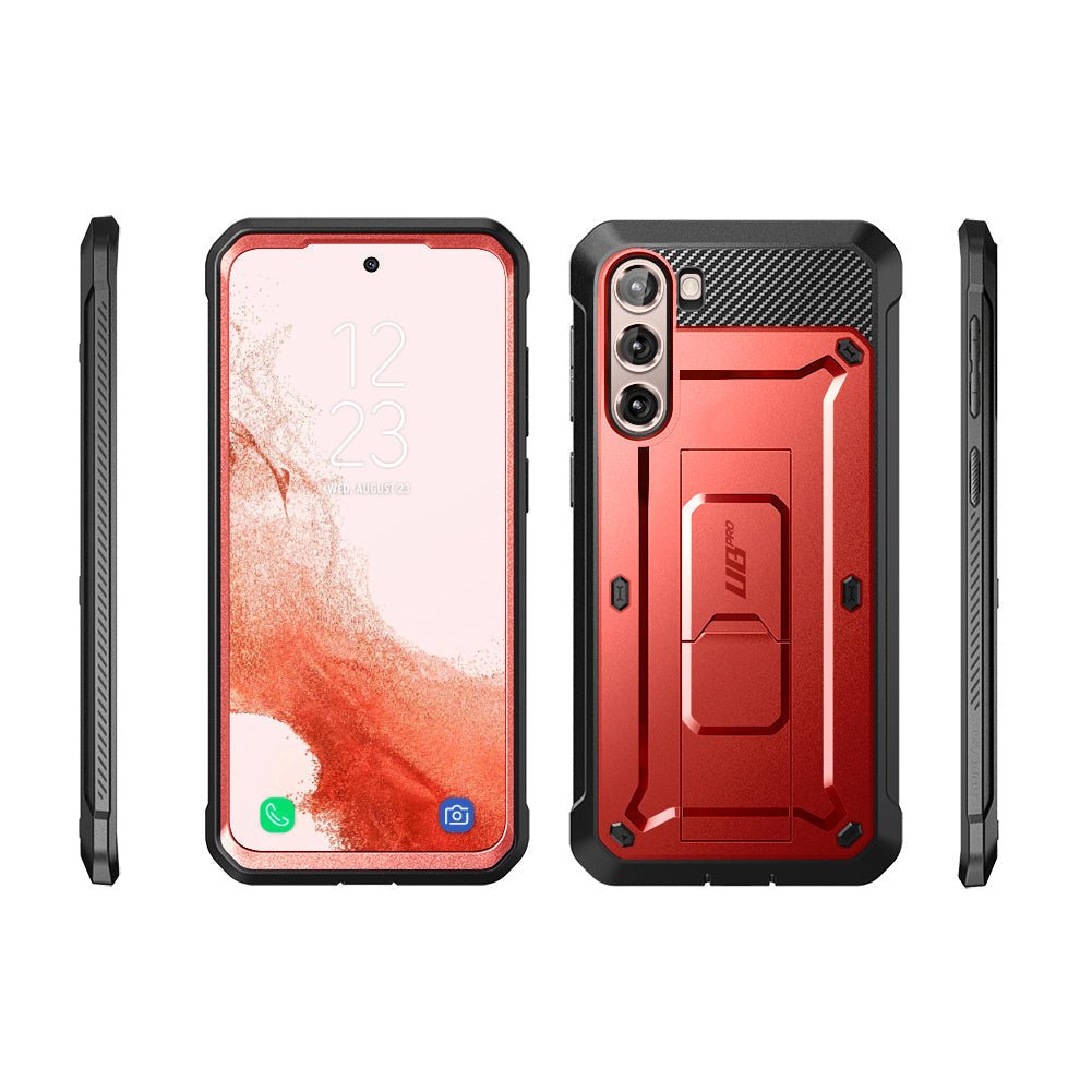 Coque robuste Unicorn Beetle PRO pour Galaxy S23 - Rouge métallisé