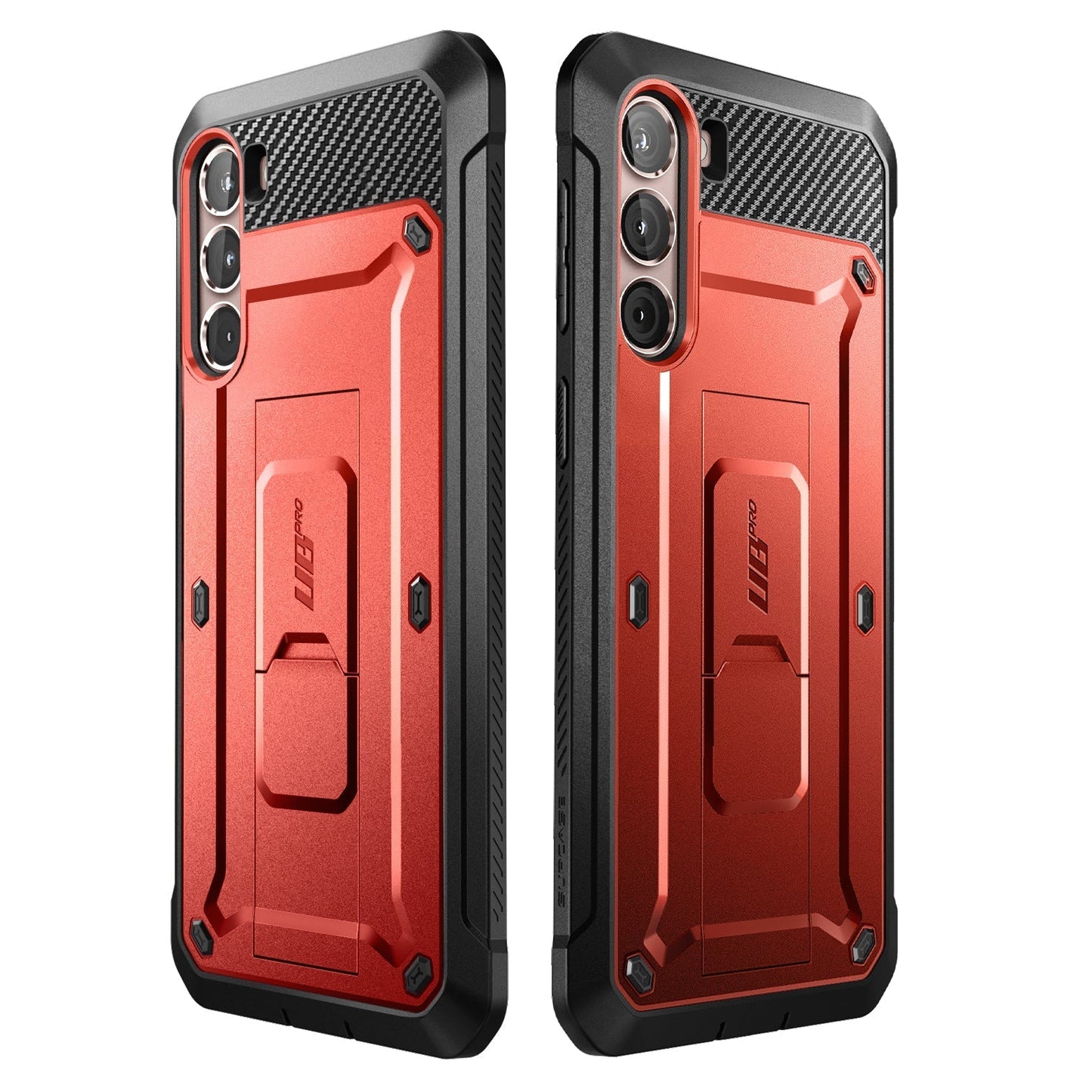 Coque robuste Unicorn Beetle PRO pour Galaxy S23 - Rouge métallisé