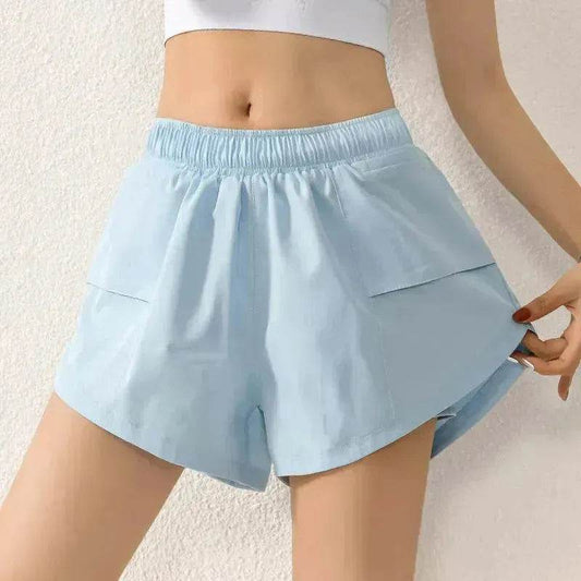 Running Quick-drying Gym Clothes Anti-failure Pocket Yoga Pants Outer Wear Training Sports Shorts Women Summer - www.Shopthatapp.com #