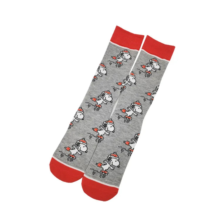 Snoopy Anime Socks Cotton Socks Adult Sock Men Women Cartoon Sports Socks Fashion Mid-calf Pattern Sock Skarpetki Sock Gifts