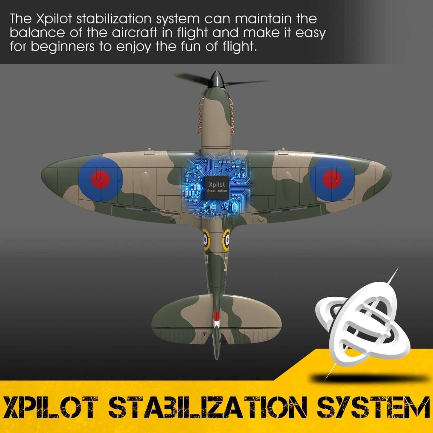 Spitfire RC-Flugzeug: 2,4G 4CH EPP Mini-Warbird-Flugzeug RTF