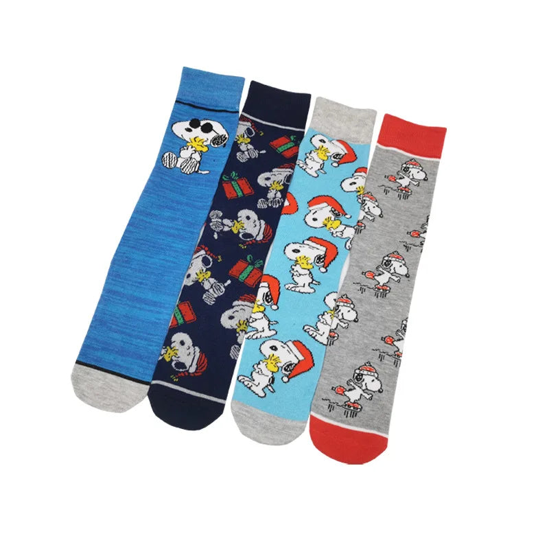 Snoopy Anime Socks Cotton Socks Adult Sock Men Women Cartoon Sports Socks Fashion Mid-calf Pattern Sock Skarpetki Sock Gifts