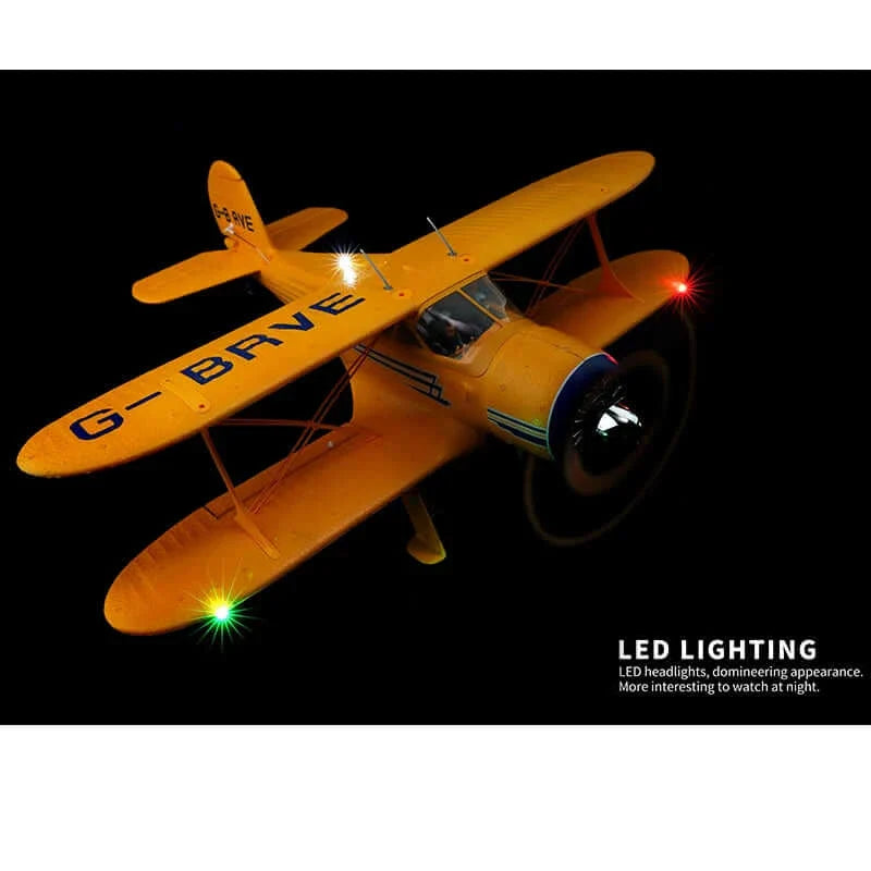 2024 WLtoys A300-Beech D17S EPP 4CH RC Biplane: LED, 3D/6G Gyro, Brushless - www.Shopthatapp.com