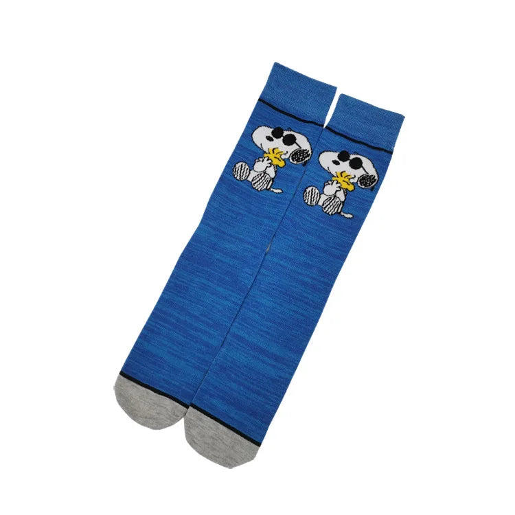 Snoopy Anime Socks Cotton Socks Adult Sock Men Women Cartoon Sports Socks Fashion Mid-calf Pattern Sock Skarpetki Sock Gifts