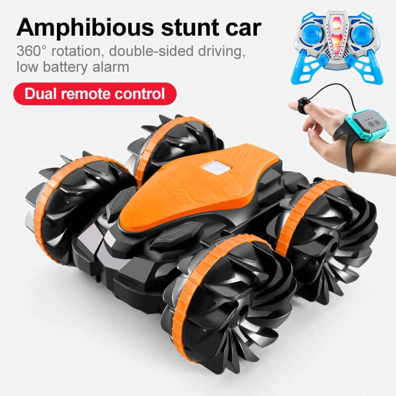 High-Tech 2.4G Amphibious Stunt RC Car - Double-Sided Tumbling | KidsToyLover - www.Shopthatapp.com