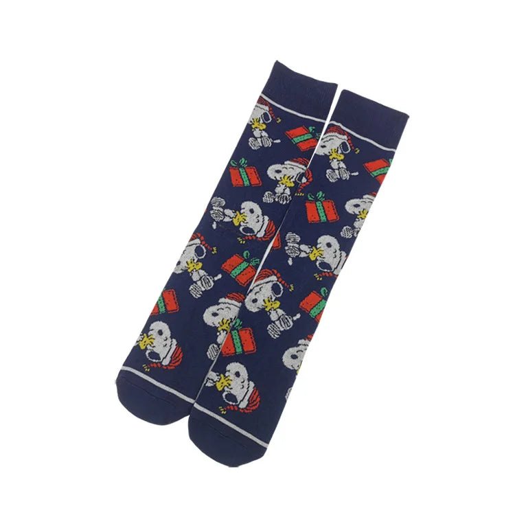 Snoopy Anime Socks Cotton Socks Adult Sock Men Women Cartoon Sports Socks Fashion Mid-calf Pattern Sock Skarpetki Sock Gifts