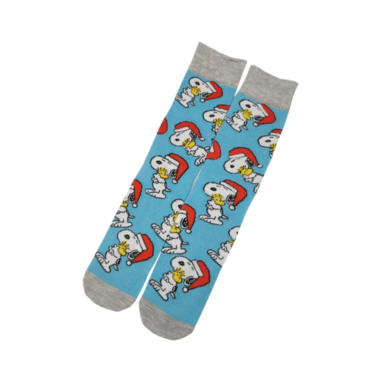 Snoopy Anime Socks Cotton Socks Adult Sock Men Women Cartoon Sports Socks Fashion Mid-calf Pattern Sock Skarpetki Sock Gifts