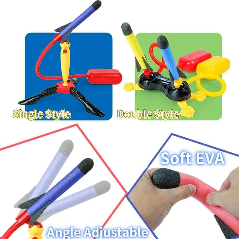 Safe & Durable Kid Air Rocket Launcher - Fun Outdoor Jump Toy for Kids & Adults - www.Shopthatapp.com
