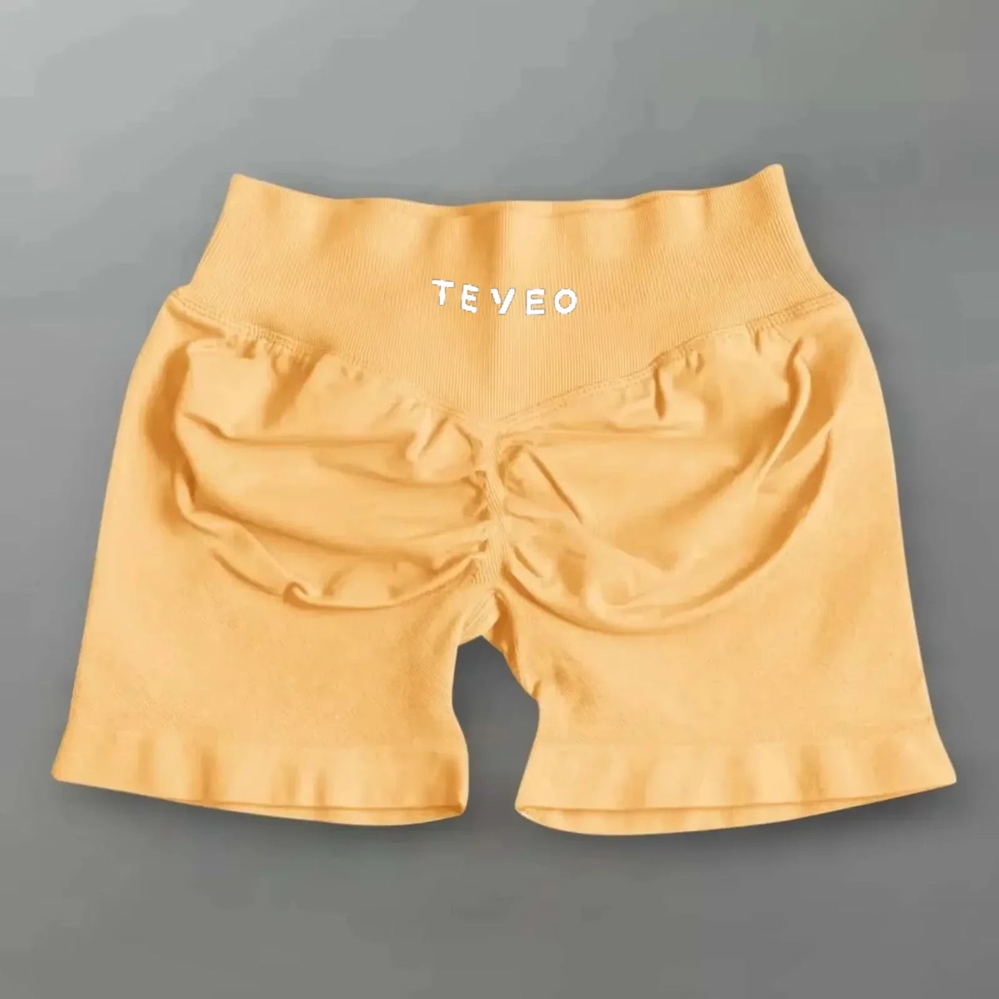 TEYEO Fashion Summer Women's Yoga Shorts Sports Running Breathable Comfortable High Waist Seamless Quick Drying Yoga Shorts