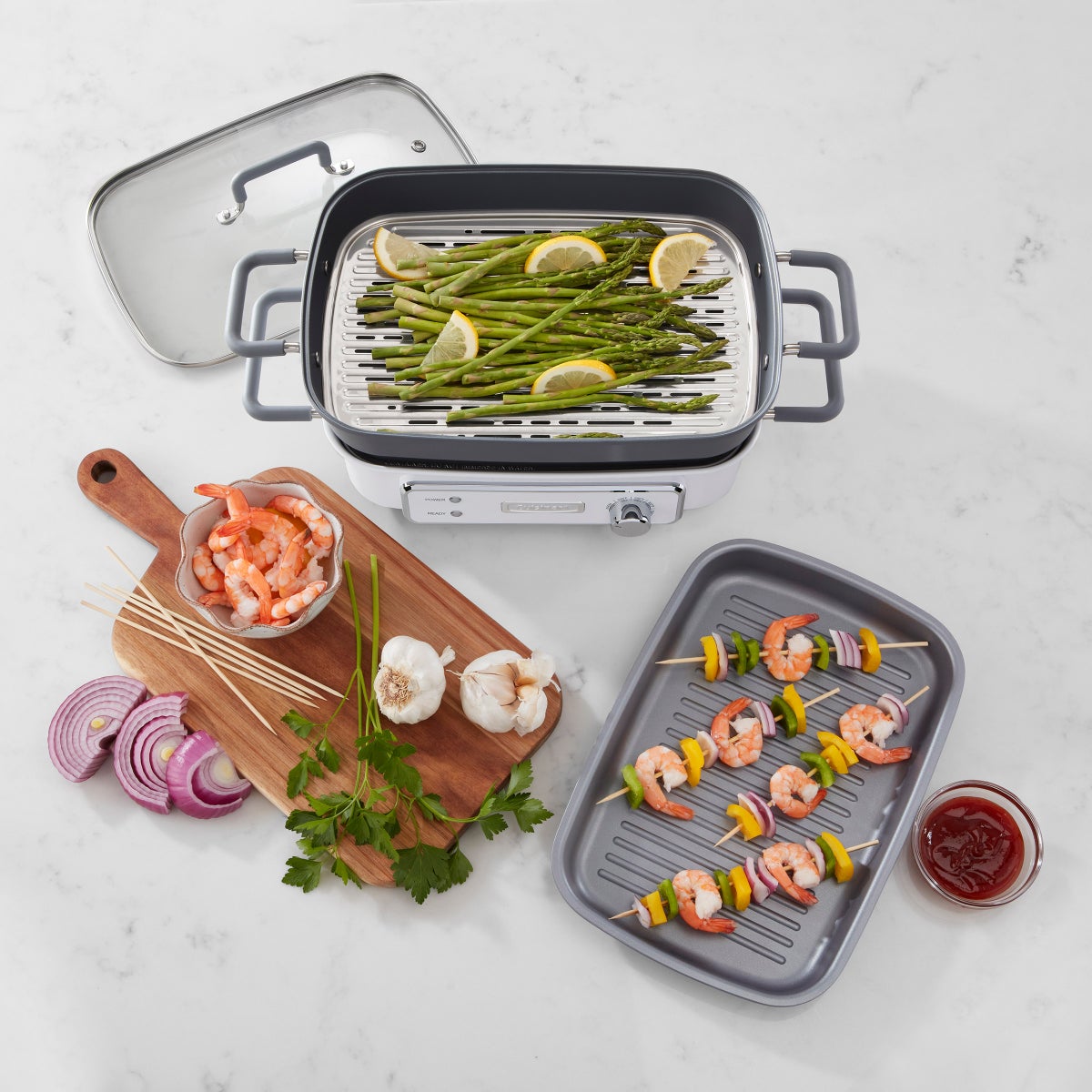STACK5 Multifunctional Grill with Glass Lid-Kitchen appliance-www.Shopthatapp.com-Snake Oil Guru