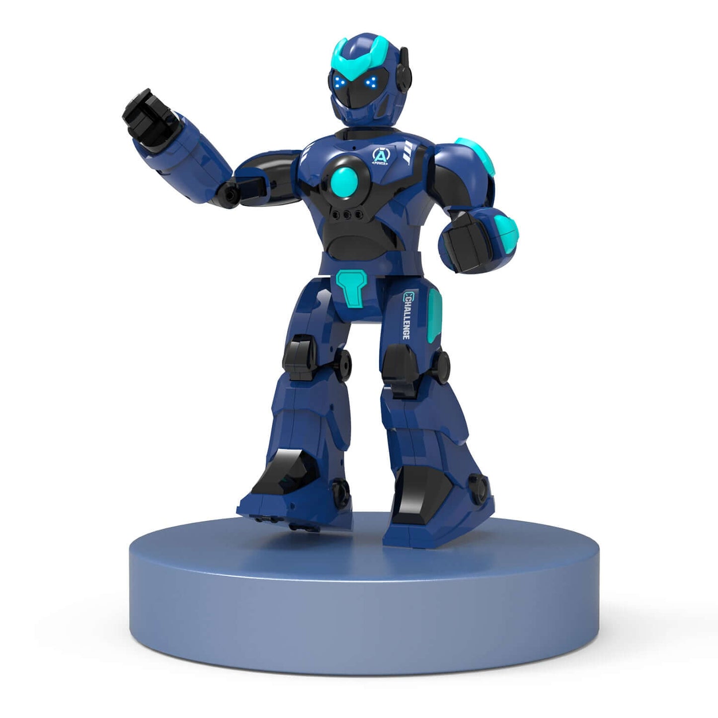 STEMTRON Voice & Gesture Robot for Kids - Programmable, Blue/White, Rechargeable - www.Shopthatapp.com #