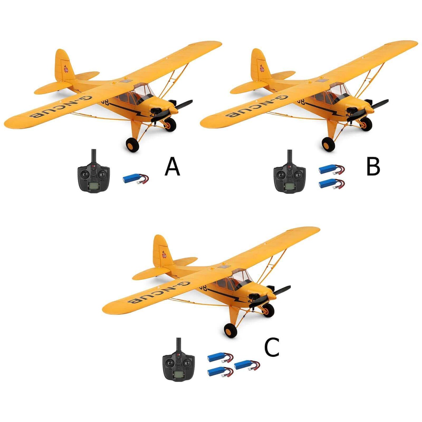 Wltoys XK A160 RC Flugzeug 2,4 GHz 4CH Brushless Motor Stuntflugzeug - Gelb