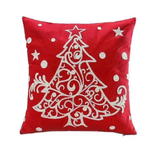 Santa Claus Tree Snowman Sofa Cushion Cover Pillow Case - www.Shopthatapp.com