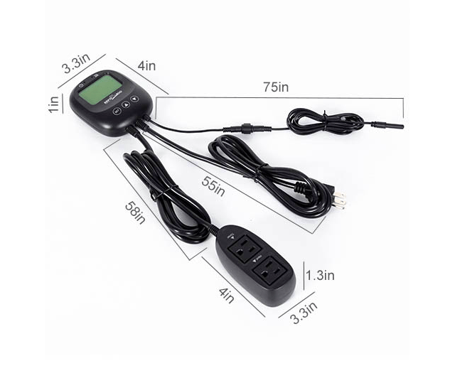 REPTIZOO Digital Dual Hygrometer Controller #THC18-CA