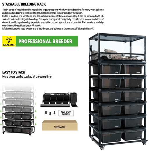 REPTIZOO Aluminum Stackable Breeding Rack (Included Heat Mats for 6 layers) - www.Shopthatapp.com