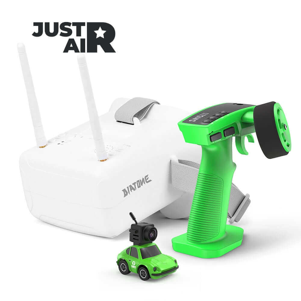 Voiture télécommandée JUSTAIR Q25 FPV avec lunettes – Micro voiture télécommandée pour courses de bureau et divertissement