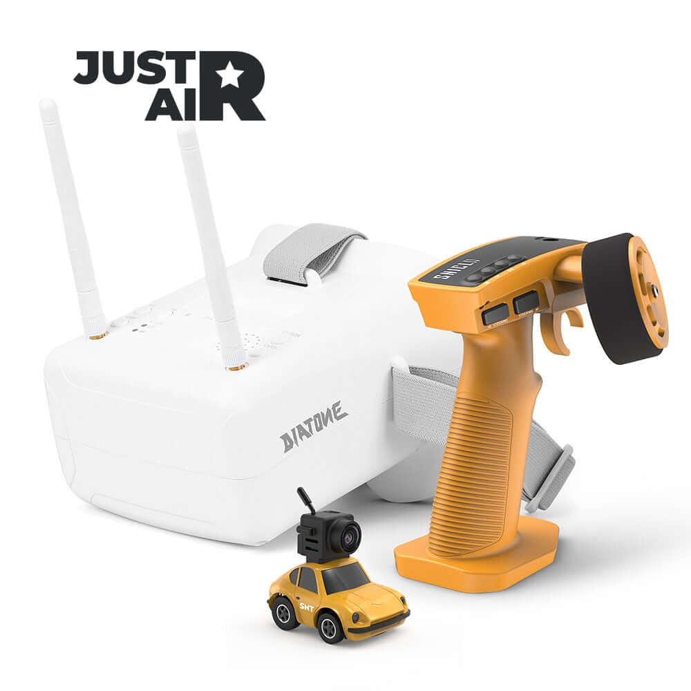 Voiture télécommandée JUSTAIR Q25 FPV avec lunettes – Micro voiture télécommandée pour courses de bureau et divertissement