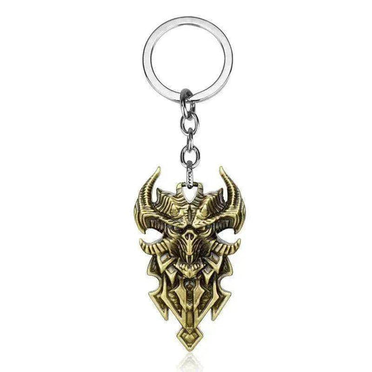 Sheep's Head Shield Keychain Pendant Keychain Jewelry - www.Shopthatapp.com