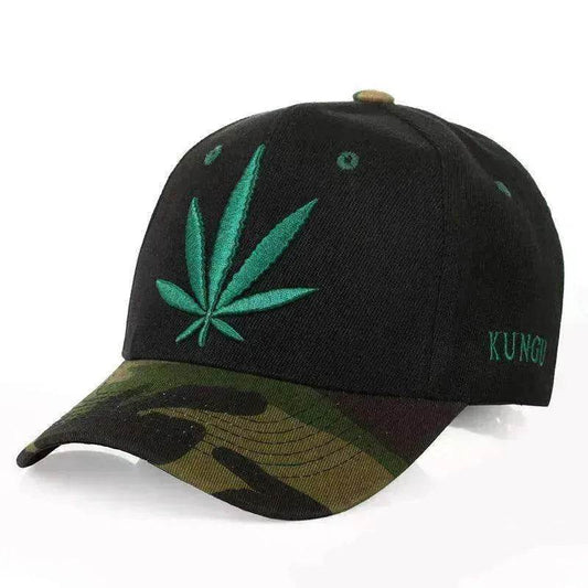 Simple Green Maple Leaf Hemp Leaf Caps Men And Women Baseball Caps Shopping - www.Shopthatapp.com #