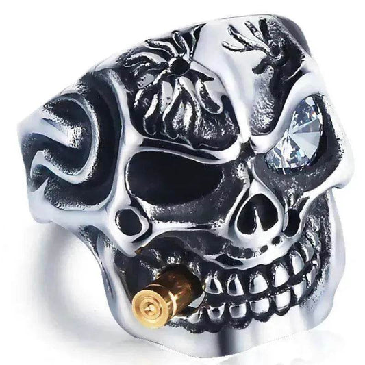 Skull Steel Ring Personalized Punk Men's Ring Jewelry - www.Shopthatapp.com