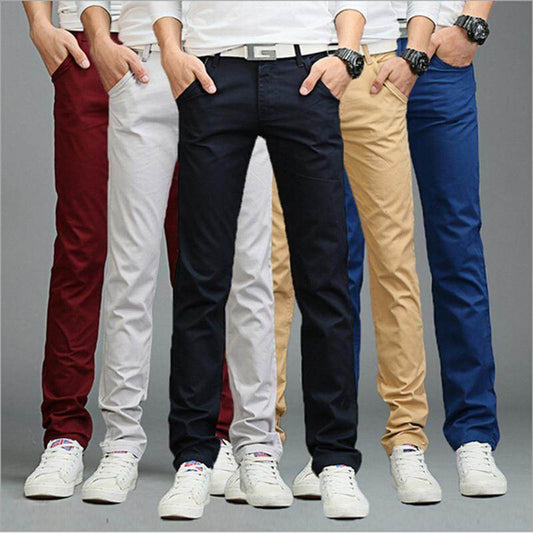 Slim fit straight leg Trouser Casual for Men's - www.Shopthatapp.com #