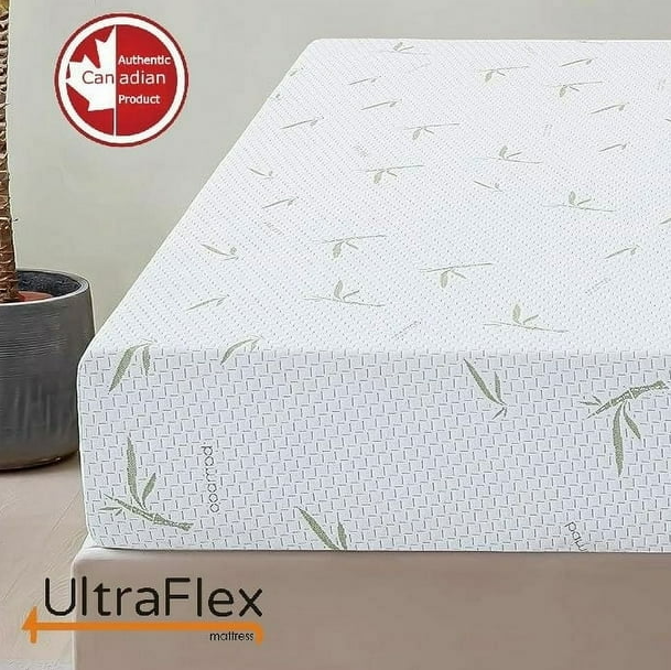 UltraFlex SolidSleep- Canadian-Made FIRM Gel Infused Reversible Comfort With Pressure Relief, Cooling Technology, Bamboo Cover, CertiPUR-US® Certified Foam (Made in Canada) - www.Shopthatapp.com