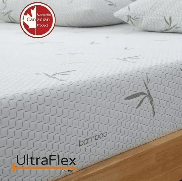 UltraFlex SolidSleep- Canadian-Made FIRM Gel Infused Reversible Comfort With Pressure Relief, Cooling Technology, Bamboo Cover, CertiPUR-US® Certified Foam (Made in Canada) - www.Shopthatapp.com