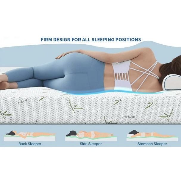 UltraFlex SolidSleep- Canadian-Made FIRM Gel Infused Reversible Comfort With Pressure Relief, Cooling Technology, Bamboo Cover, CertiPUR-US® Certified Foam (Made in Canada) - www.Shopthatapp.com