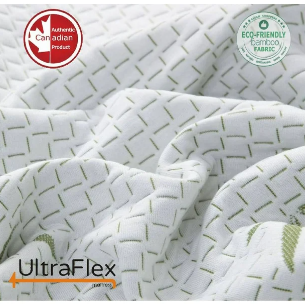 UltraFlex SolidSleep- Canadian-Made FIRM Gel Infused Reversible Comfort With Pressure Relief, Cooling Technology, Bamboo Cover, CertiPUR-US® Certified Foam (Made in Canada) - www.Shopthatapp.com