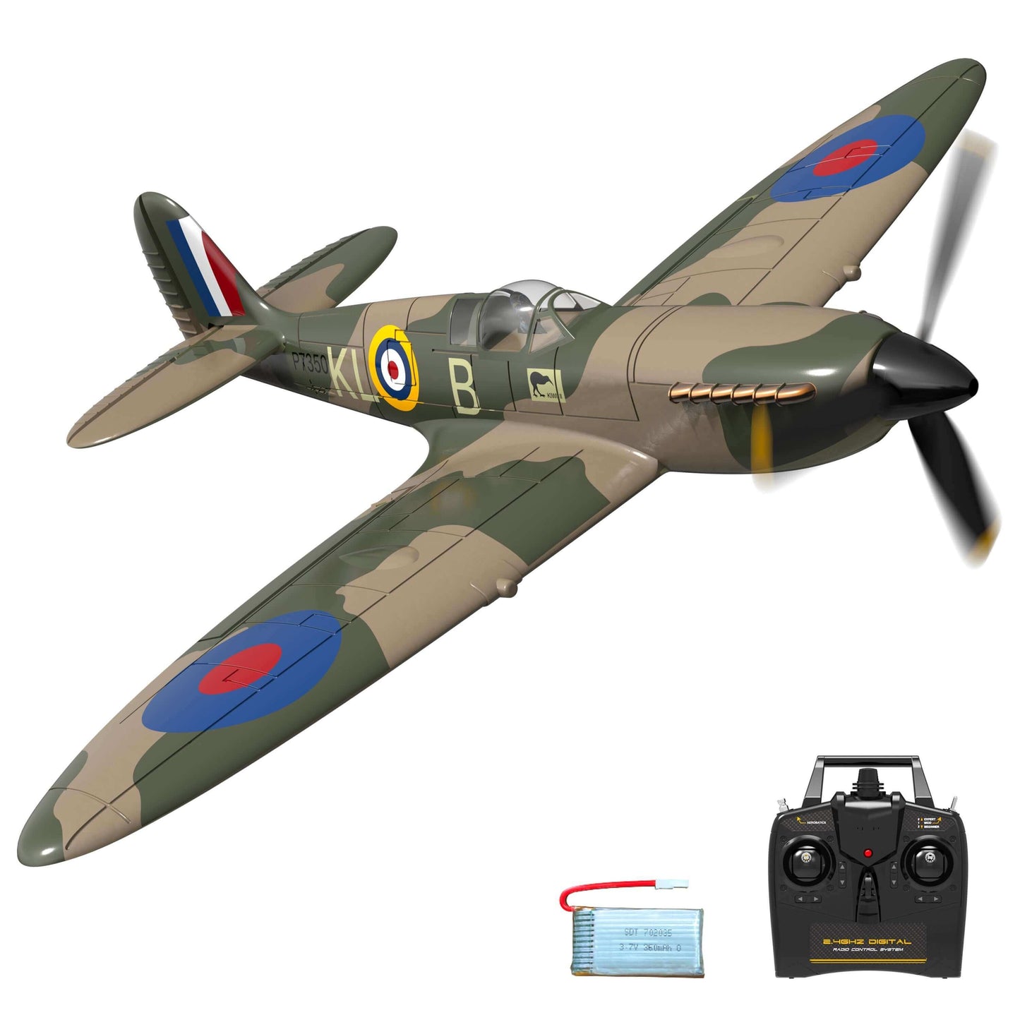 Spitfire RC-Flugzeug: 2,4G 4CH EPP Mini-Warbird-Flugzeug RTF
