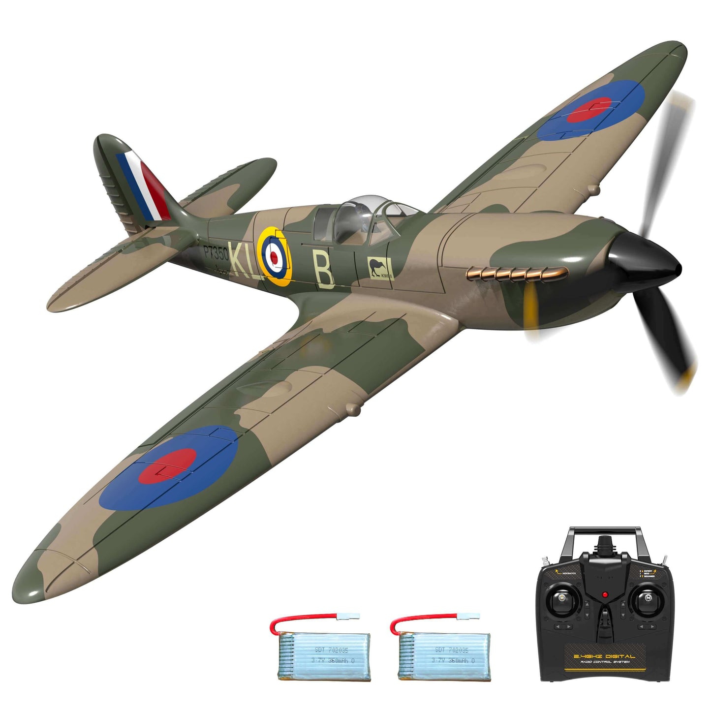 Spitfire RC-Flugzeug: 2,4G 4CH EPP Mini-Warbird-Flugzeug RTF