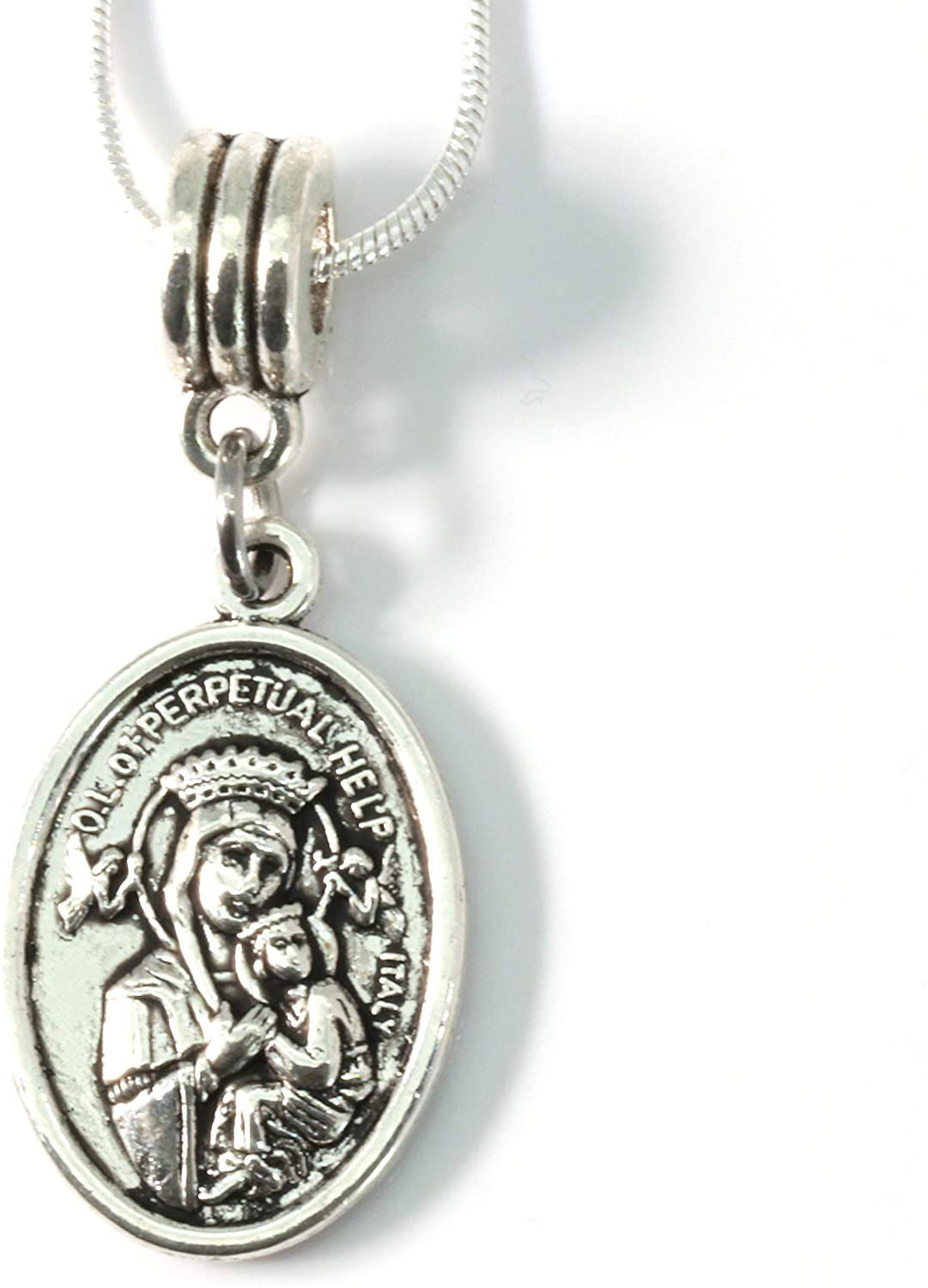 St Gerard Necklace for Pregnancy | Patron Saint of Pregnancy Charm Necklace St Gerard Pendant on a 22 inch Silver Plated Snake Chain Necklace with a Beautiful St Gerard Charm Fertility Charm for Women - Www.Shopthatapp.com