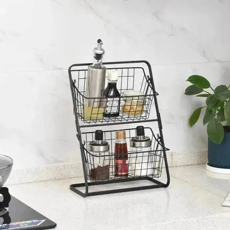 Stainless Steel Countertops Multilayer Spice & Fruit Rack