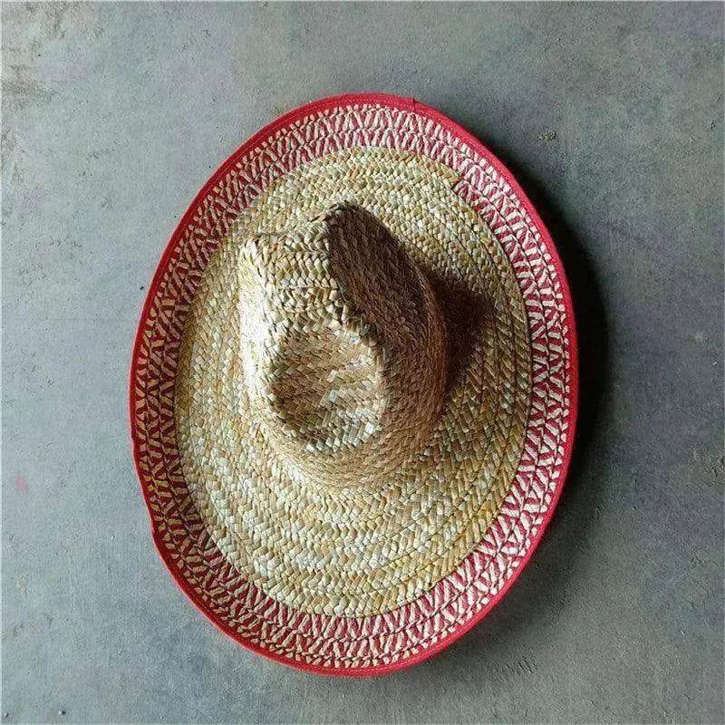 Straw Hats With Pointed Top And Big Brim Frills Are Best-selling Mexican Straw Hats - www.Shopthatapp.com #