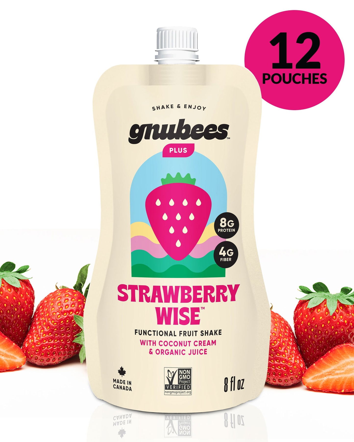 Strawberry Wise - 12 pouches per case-Food and beverage-www.Shopthatapp.com-GnuSante.Creations