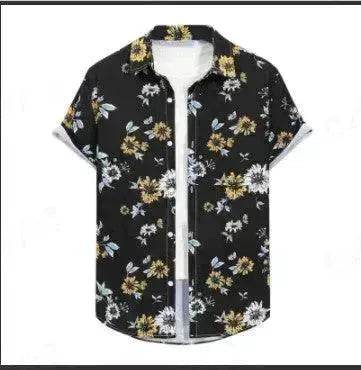 Summer Men's Hawaiian 3D Digital Printing Shirt Short Sleeve - www.Shopthatapp.com #