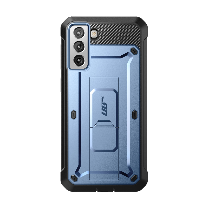 Coque robuste Unicorn Beetle PRO pour Galaxy S22 - Bleu métallisé