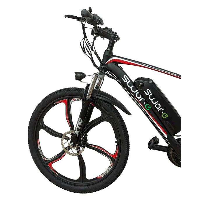 Swar-E Bike 2024 - Red & Black (SB26-350)-Outdoor Sporting goods camping-www.Shopthatapp.com-Swar-e