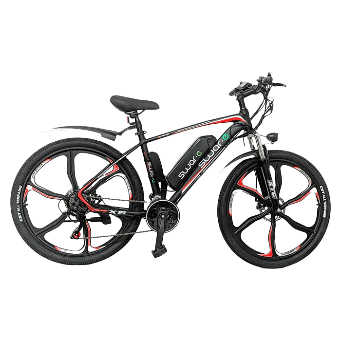 Swar-E Bike 2024 - Red & Black (SB26-350)-Outdoor Sporting goods camping-www.Shopthatapp.com-Swar-e