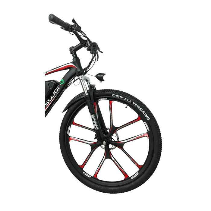 Swar-E Bike 2024 - Red & Black (SB27-350) - Www.Shopthatapp.com