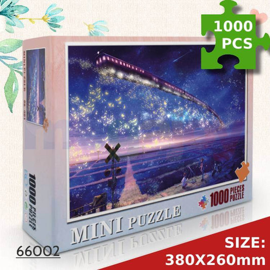 1000-Piece 'Train Under the Stars' Jigsaw Puzzle - Perfect for Family Fun | KidsToyLover - www.Shopthatapp.com