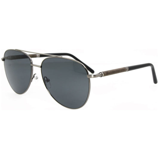 Stig - Titanium & Wood Aviator Sunglasses - www.Shopthatapp.com
