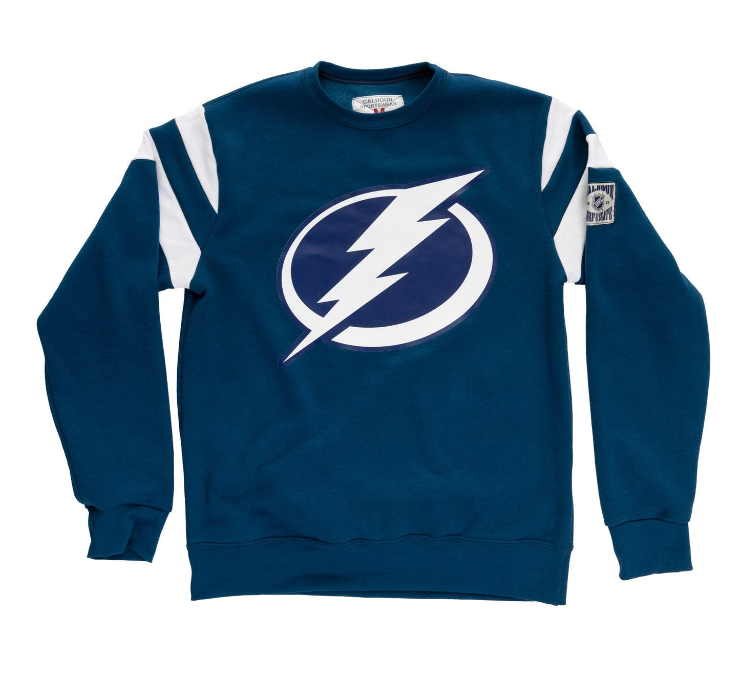 Tampa Bay Lightning Varsity Retro Style Crewneck Sweatshirt - www.Shopthatapp.com