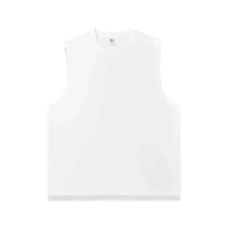 Technology Quick-drying Breathable Round Neck Solid Color Basic Loose Underwaist Tank Neutral - www.Shopthatapp.com #
