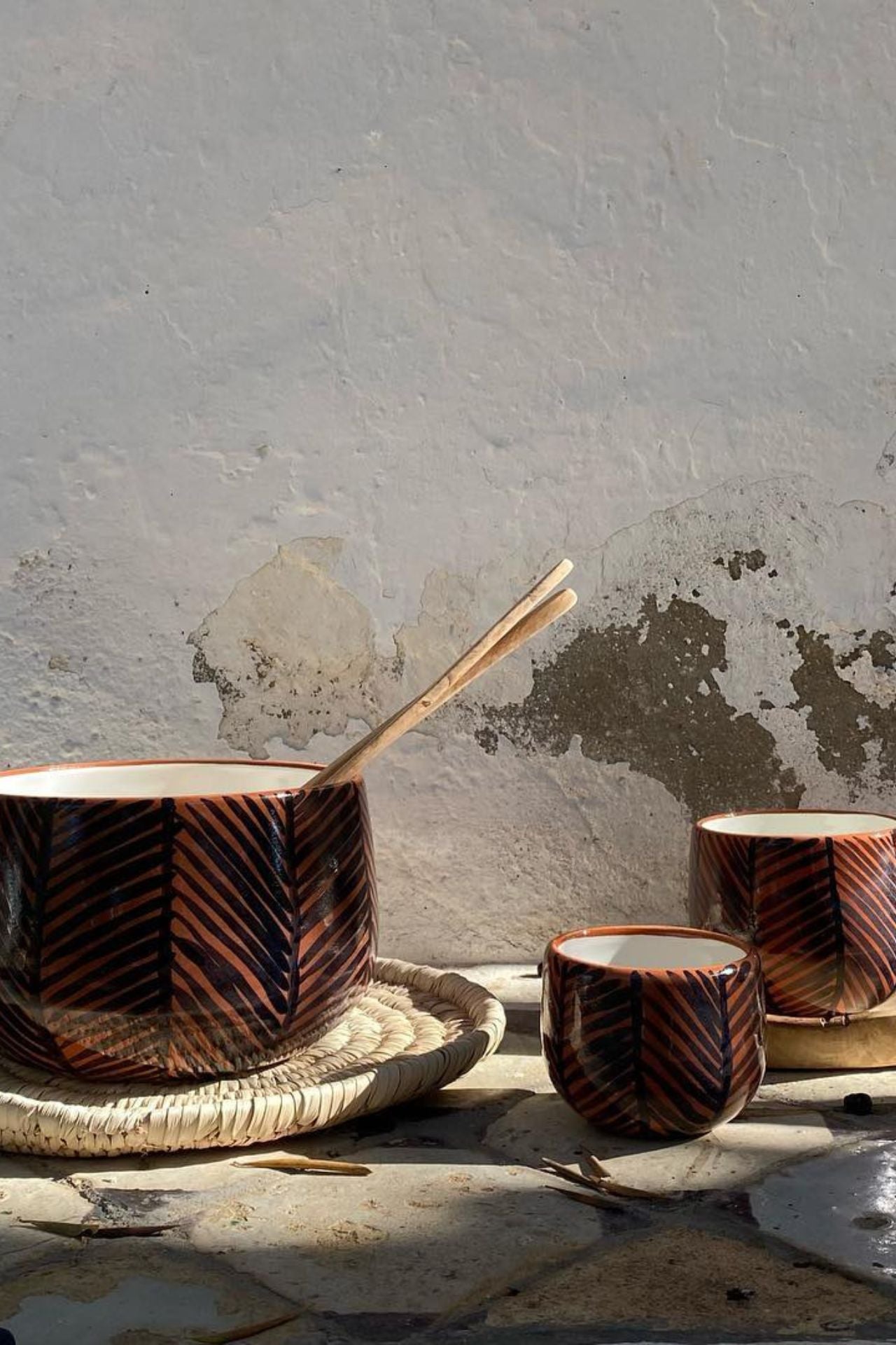 Terracotta Ceramic Serving Bowl Set of 3-Cutlery and dinnerware-www.Shopthatapp.com-Bynumide